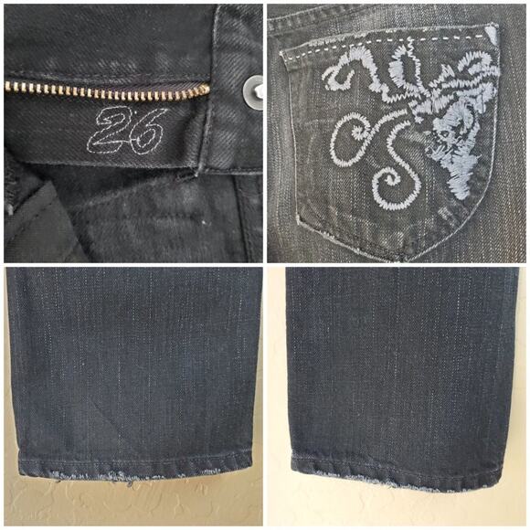 Goldsign Envy Low Rise Black Denim Jeans - Picture 8 of 9